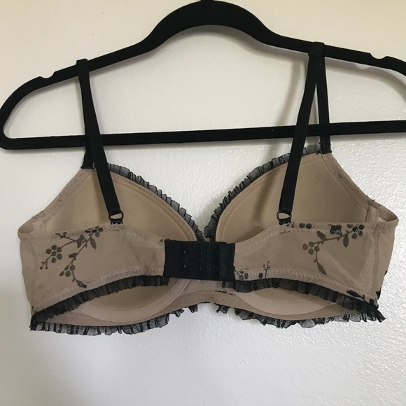 Black and Tan Lace Bra - Picture 2 of 2